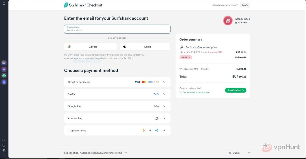 surfshark subscription