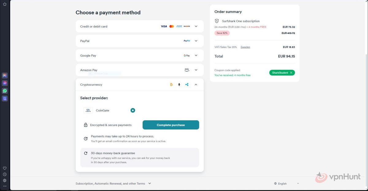 surfshark vpn cost