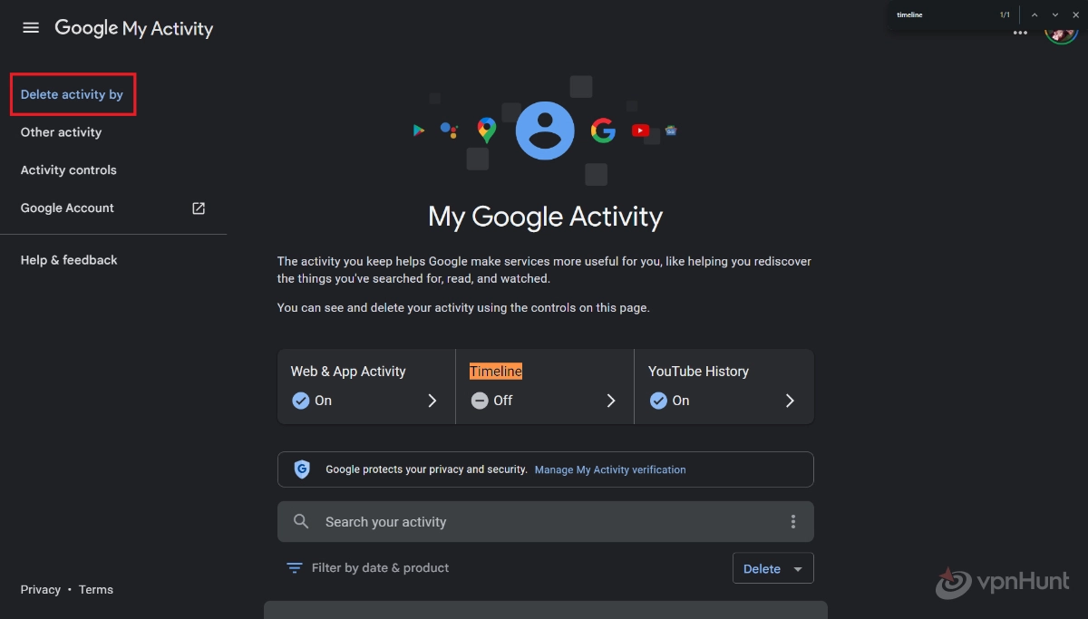 how to delete google search history on computer