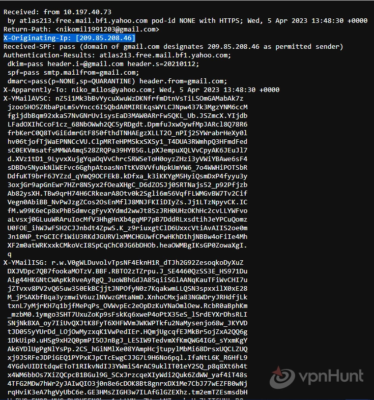trace email ip address